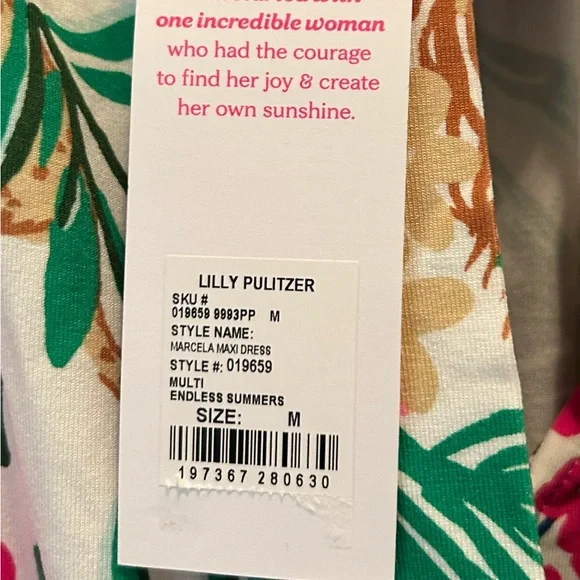 STUNNING NWT LILLY PULITZER MARCELA VIBRANT FLORAL MAXI DRESS, Size Medium - Picture 9 of 16